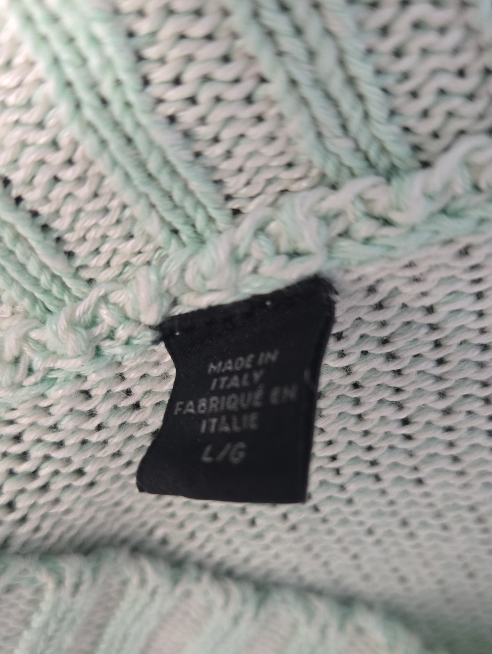 SAKS FIFTH AVENUE Mint Crewneck Linen Blend Sweater Sz Large - Picture 10 of 11